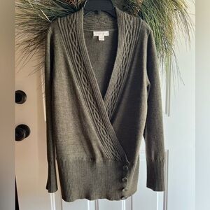 Christopher & Banks green sweater, size M.